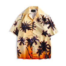 Load image into Gallery viewer, Loose Flamingo Shirt For Men Summer Leisure Holiday Print Short-Sleeved Shirt New Couple Casual Tops Hawaiian Shirt