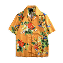 Load image into Gallery viewer, Loose Flamingo Shirt For Men Summer Leisure Holiday Print Short-Sleeved Shirt New Couple Casual Tops Hawaiian Shirt