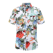 Load image into Gallery viewer, 2019 New Summer Mens Short Sleeve Beach Hawaiian Shirts Cotton Casual Floral Shirts Regular Mens clothing Fashion