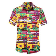 Load image into Gallery viewer, 2019 New Summer Mens Short Sleeve Beach Hawaiian Shirts Cotton Casual Floral Shirts Regular Mens clothing Fashion