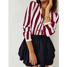 Load image into Gallery viewer, 2019 New Blouse Women Casual Striped Top Shirts Blouses Female Loose Blusas Autumn Fall Casual Ladies Office Blouses Top Sexy