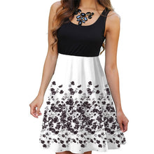 Load image into Gallery viewer, New 2019 Summer Dresses Women Print Beach Dress Casual Sleeveless O-Neck Patchwork A-Line Dress Boho Tank Sexy Dresses