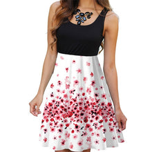 Load image into Gallery viewer, New 2019 Summer Dresses Women Print Beach Dress Casual Sleeveless O-Neck Patchwork A-Line Dress Boho Tank Sexy Dresses