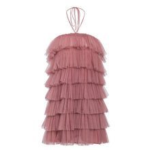 Load image into Gallery viewer, Misswim Sexy pink mesh dress women Halter sleeveless cake dresses ladies Autumn party dress short 2019 new