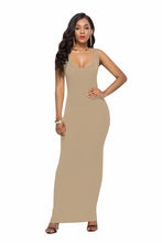Load image into Gallery viewer, 2019 Spring Autumn Women New Long Sleeve O Neck Solid Slim Long Dress Casual Simple High Stretchy Bodycon Package Hip Maxi Dress