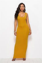 Load image into Gallery viewer, 2019 Spring Autumn Women New Long Sleeve O Neck Solid Slim Long Dress Casual Simple High Stretchy Bodycon Package Hip Maxi Dress