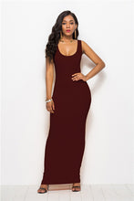 Load image into Gallery viewer, 2019 Spring Autumn Women New Long Sleeve O Neck Solid Slim Long Dress Casual Simple High Stretchy Bodycon Package Hip Maxi Dress