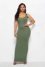 Load image into Gallery viewer, 2019 Spring Autumn Women New Long Sleeve O Neck Solid Slim Long Dress Casual Simple High Stretchy Bodycon Package Hip Maxi Dress