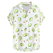 Load image into Gallery viewer, Shirts Mens Funny Avocado Printed Turn Down Collar Short Sleeve Casual Shirts Men Button Streetwear Beach Shirts