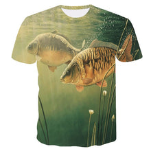 Load image into Gallery viewer, 2019 new style casual Digital 3D Print fish t shirt Men Women T-shirt Summer Short Sleeve O-Neck Tops &amp; Tees fishing t shirt
