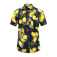 Load image into Gallery viewer, 2019 New Summer Mens Short Sleeve Beach Hawaiian Shirts Cotton Casual Floral Shirts Regular Mens clothing Fashion