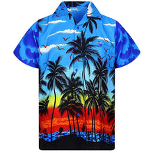 Load image into Gallery viewer, 2019 New Male Hawaiian Shirts Fashion Men's Casual Button Hawaii Print Beach Short Sleeve Quick Dry Top Blouse