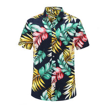 Load image into Gallery viewer, 2019 New Summer Mens Short Sleeve Beach Hawaiian Shirts Cotton Casual Floral Shirts Regular Mens clothing Fashion