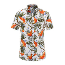 Load image into Gallery viewer, 2019 New Summer Mens Short Sleeve Beach Hawaiian Shirts Cotton Casual Floral Shirts Regular Mens clothing Fashion