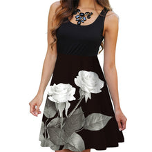 Load image into Gallery viewer, New 2019 Summer Dresses Women Print Beach Dress Casual Sleeveless O-Neck Patchwork A-Line Dress Boho Tank Sexy Dresses
