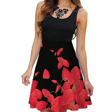 Load image into Gallery viewer, New 2019 Summer Dresses Women Print Beach Dress Casual Sleeveless O-Neck Patchwork A-Line Dress Boho Tank Sexy Dresses