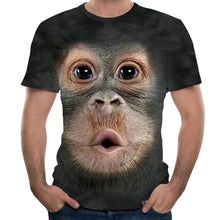 Load image into Gallery viewer, Men's Spring And Summer T-Shirt 3D Print Animal Monkey T-Shirt Short Sleeve Funny Design Casual Top T-Shirts Men